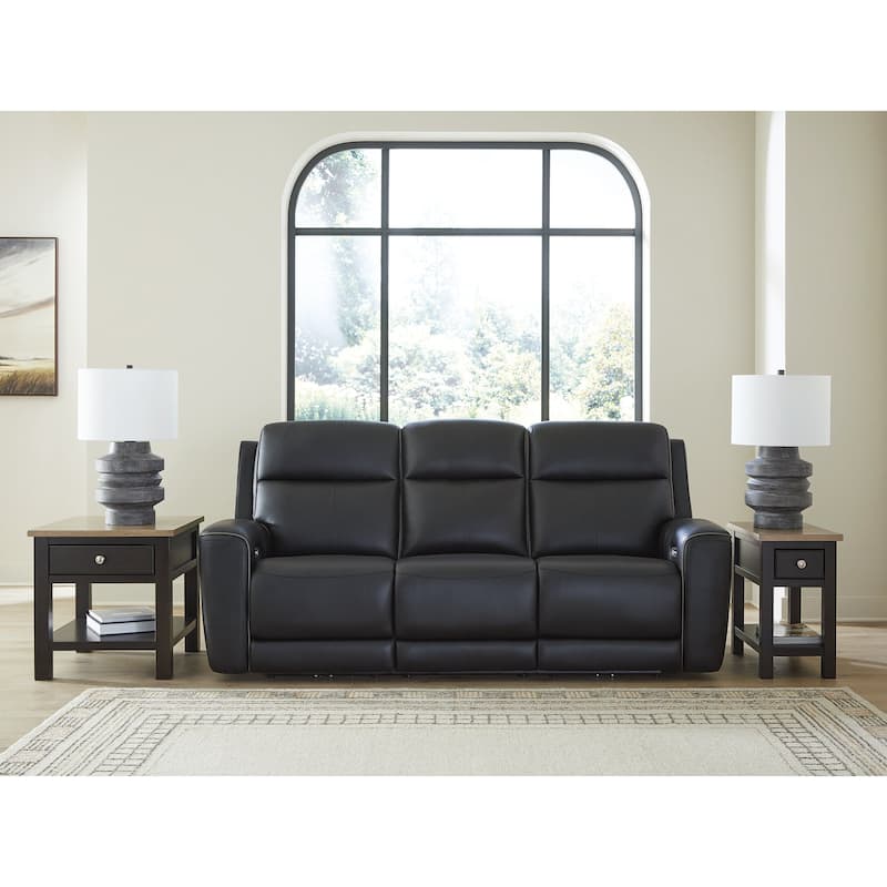 Signature Design by Ashley 5Z-Dreamlight Black Power Reclining Sofa - 88.5" W x 40" D x 42.5" H