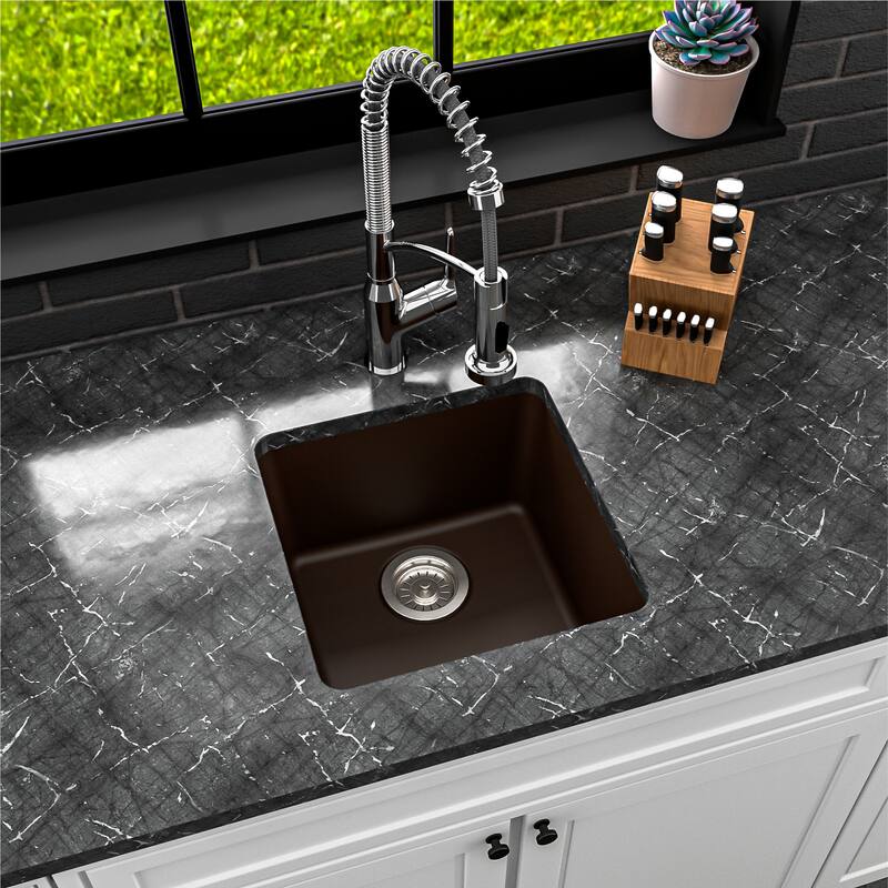 Karran Undermount Quartz Bar Single Bowl Sink