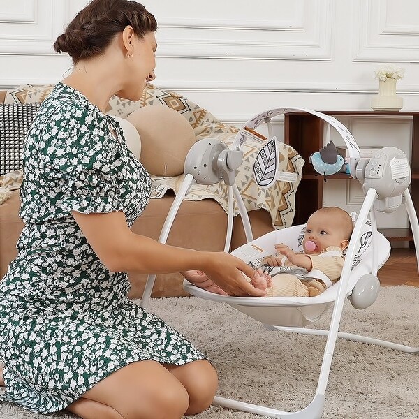 Baby Swings,Portable Baby Swing for Infant, Compact-Fold Early