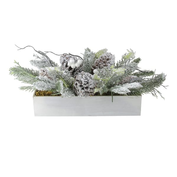 Shop 19 5 Flocked Berries Pinecones And Foliage Filled