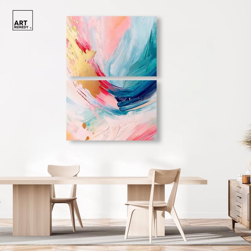 Burst of Energy Canvas Set of 2 by Art Remedy, Gallery Wrapped