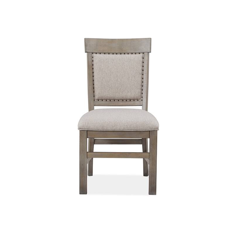 Magnussen Home Tinley Park Dove Tail Grey Upholstered Side Chair Two Pack - 20''W x 23.38''D x 38.5''H