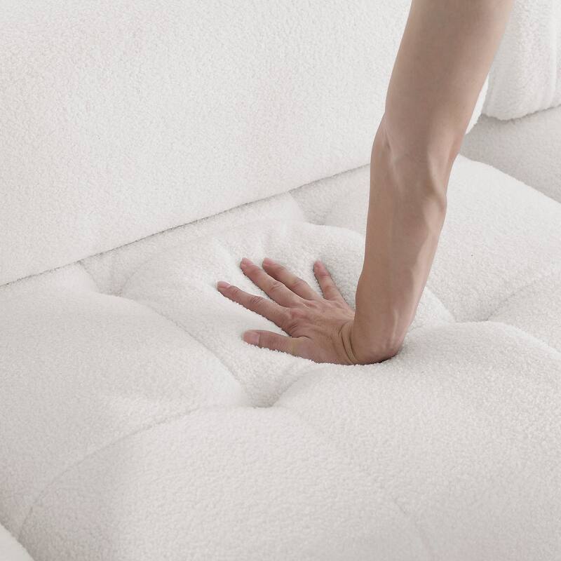 Modular Sectional Sofa L Shaped Couch with Reversible Ottoman