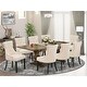 preview thumbnail 16 of 35, Dining Set Included Rectangular Table and Parson Chairs - Distressed Jacobean Finish (Finish & Pieces Option) LAFR9-71-02