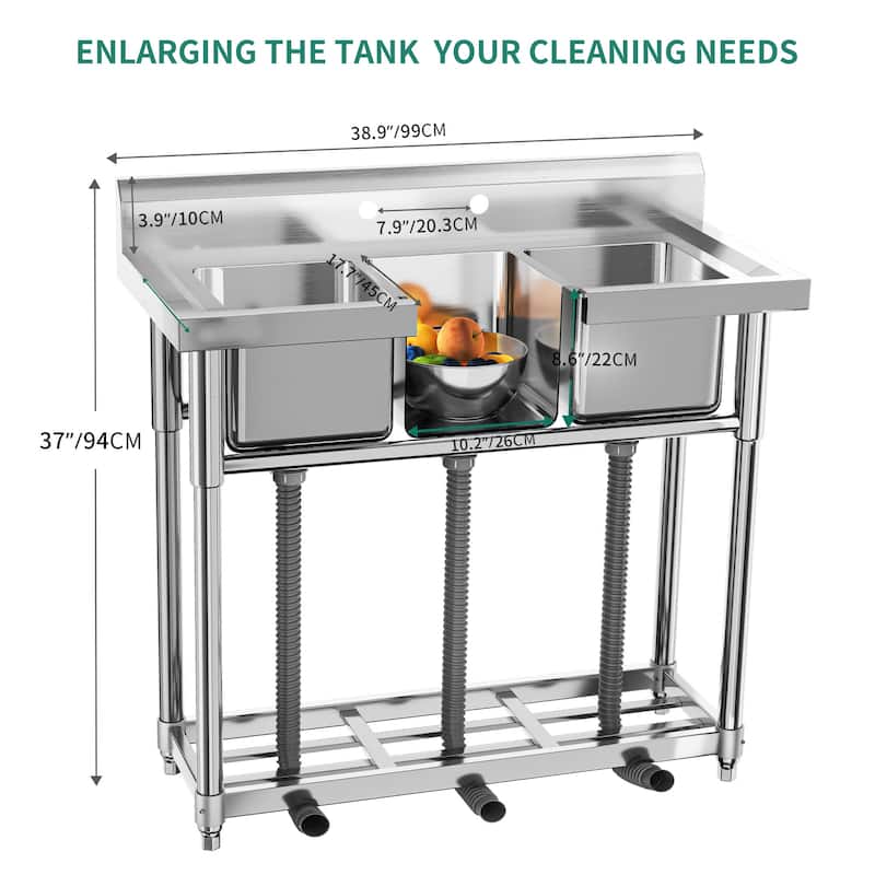 Stainless Steel Commercial Kitchen&Laundry Sink