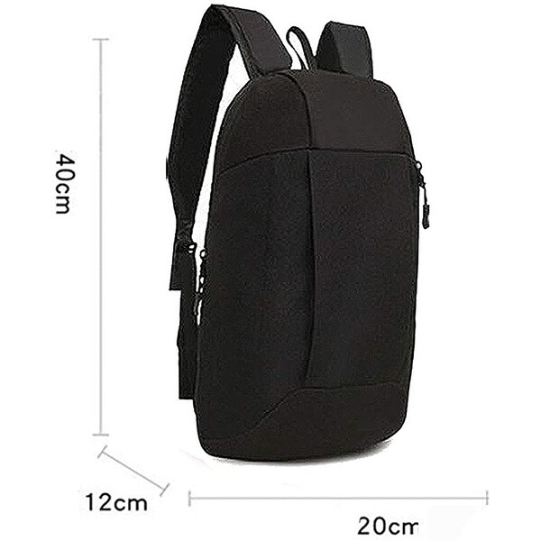 Unisex Schoolbag Sports Backpack Shoulder Strap Carrying Bag Black