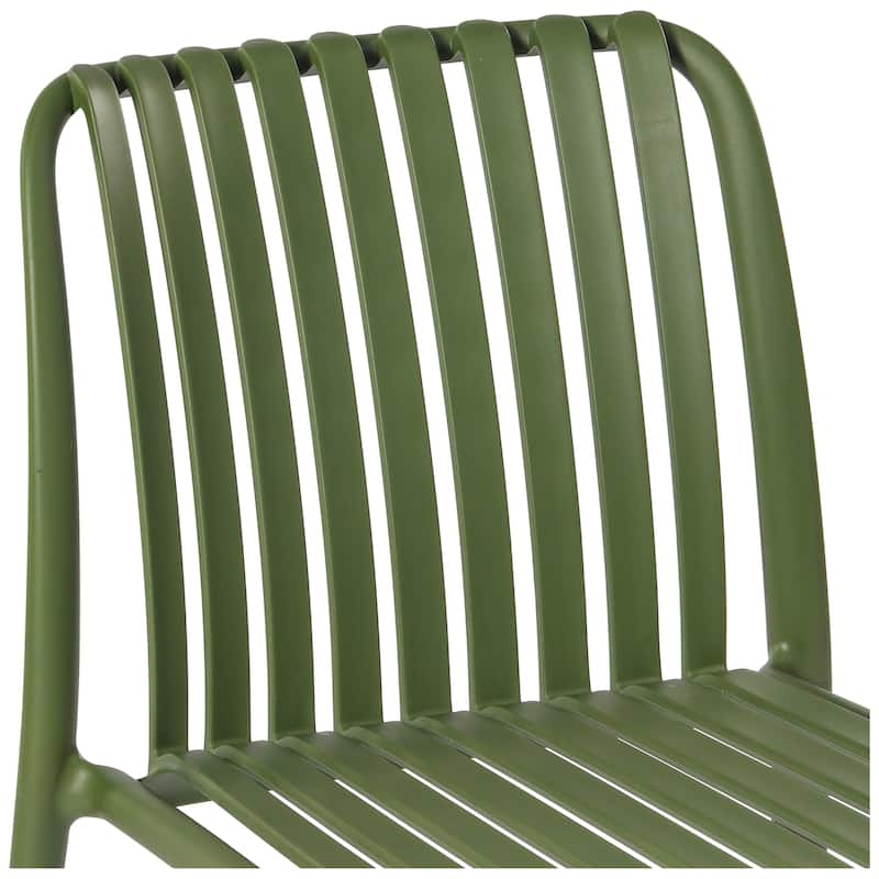 Frond and Form Outdoor Patio Stacking Dining Side Chair (Set of 2)