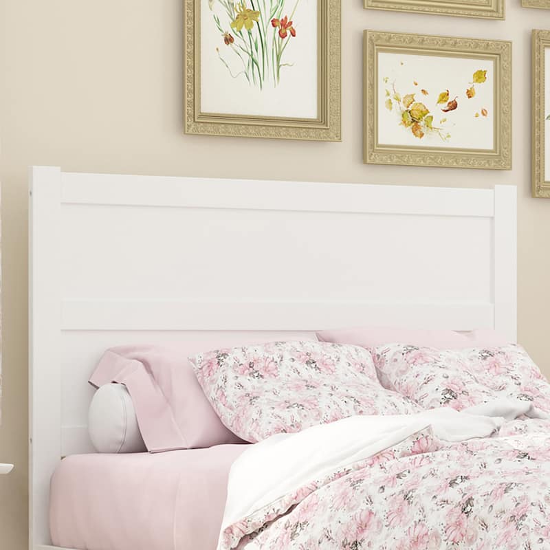 AFI NoHo Modern Panel Wood Headboard - White - Full