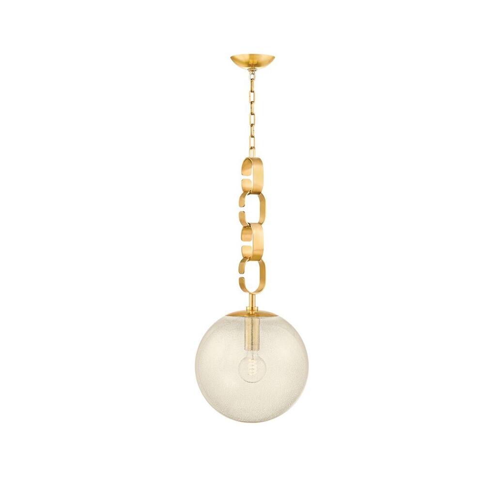 Nessa Vintage Brass Pendant - Overstock - 39514223