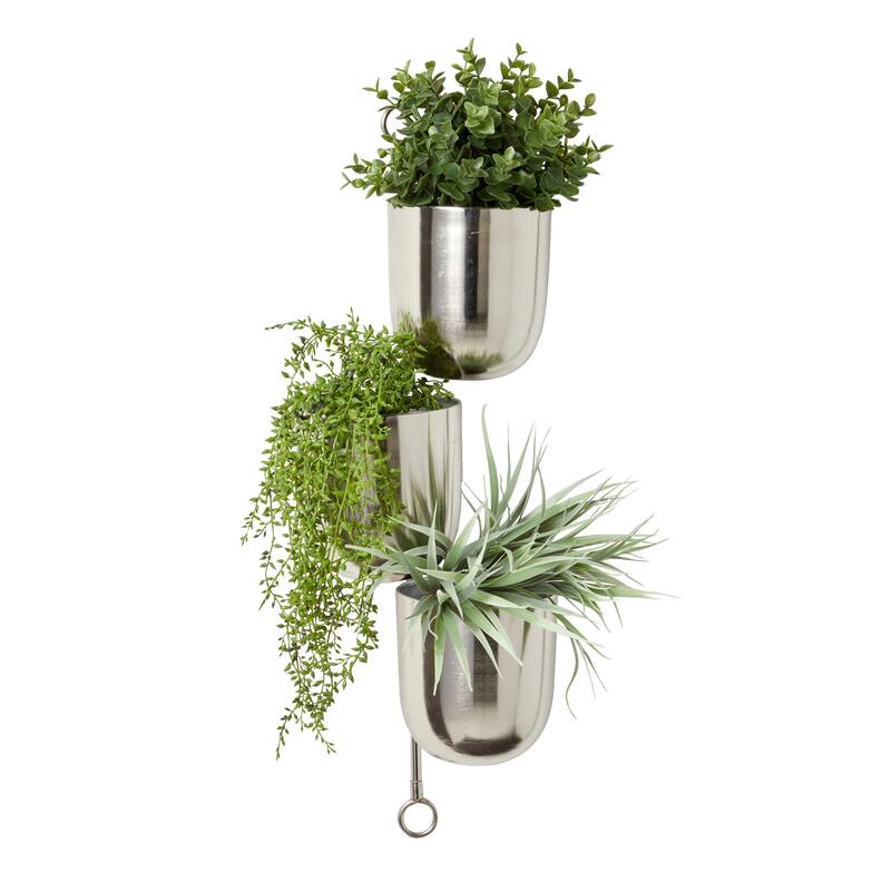 Metal Layered Wall Planter - 12 x 12 x 25