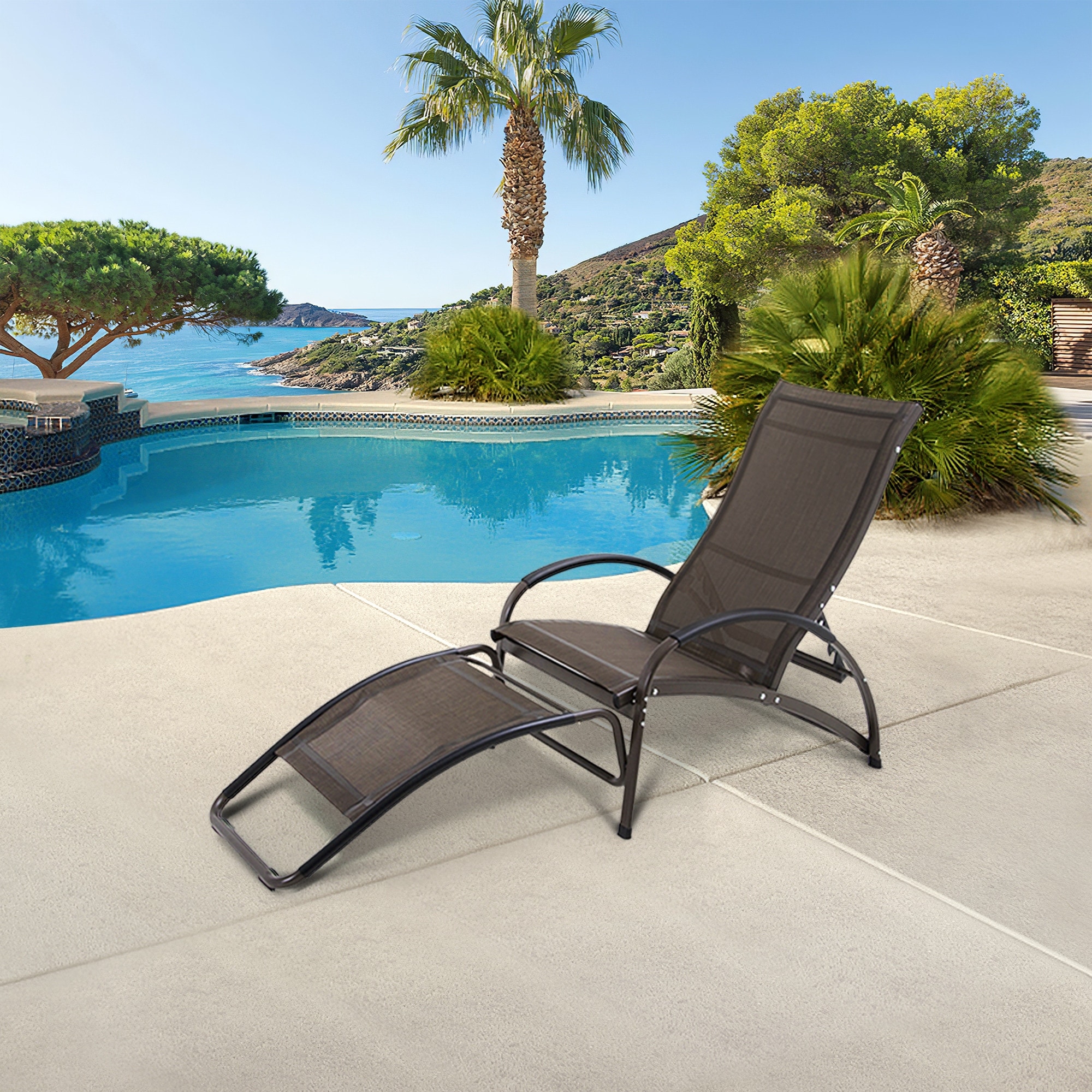 2 in 1 foldable on sale chaise lounge chair