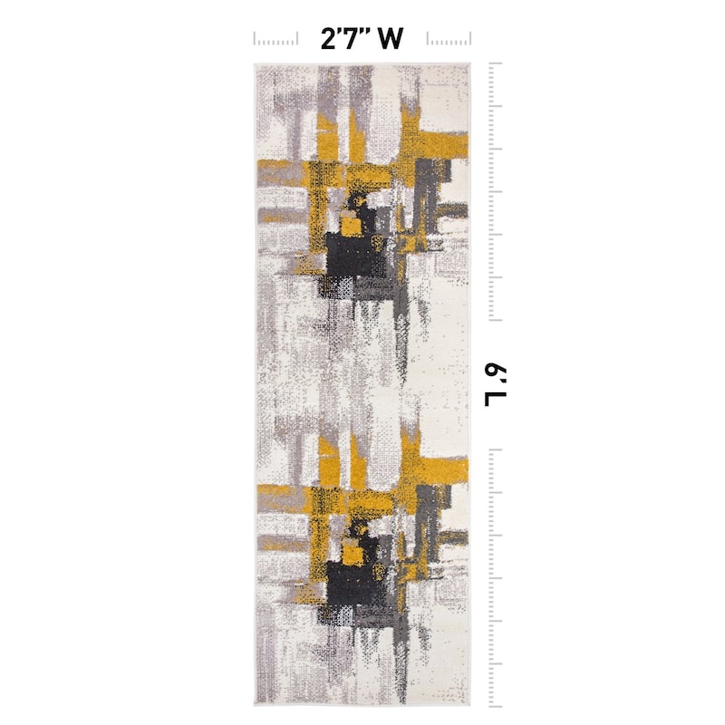 World Rug Gallery Modern Abstract Art Area Rug