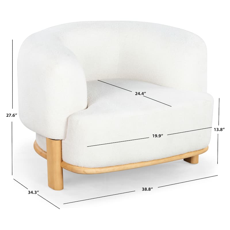 SAFAVIEH Couture Oscar Boucle Accent Chair - 39"W x 34"D x 28"H