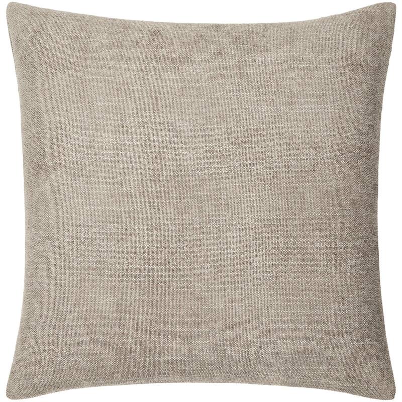 Livabliss Zunaira Modern & Contemporary Solid Color Accent Pillow - 18"L x 18"W - Polyester - Gray Brown