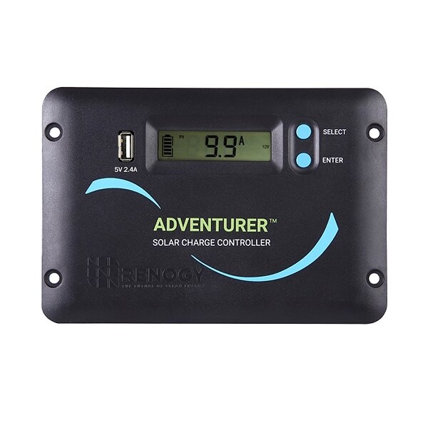 Renogy Adventurer Li- 30A PWM Flush Mount Charge Controller w/ LCD Display - black - Lithium Battery Compatibility. Opens flyout.