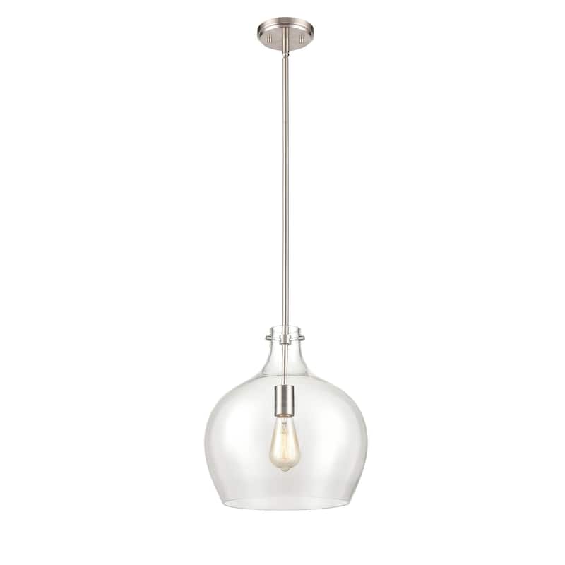 Millennium Lighting 50" Metal 1 Light Pendant Fixture with Clear Glass Shade