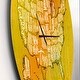 preview thumbnail 3 of 8, Designart 'United States Yellow Vintage Map' Oversized Contemporary Wall CLock