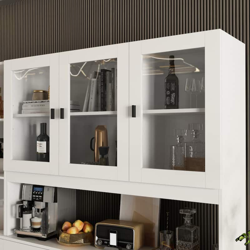 Timechee Combined Bookcase Kitchen Cabinet Display Cabinet Pantry