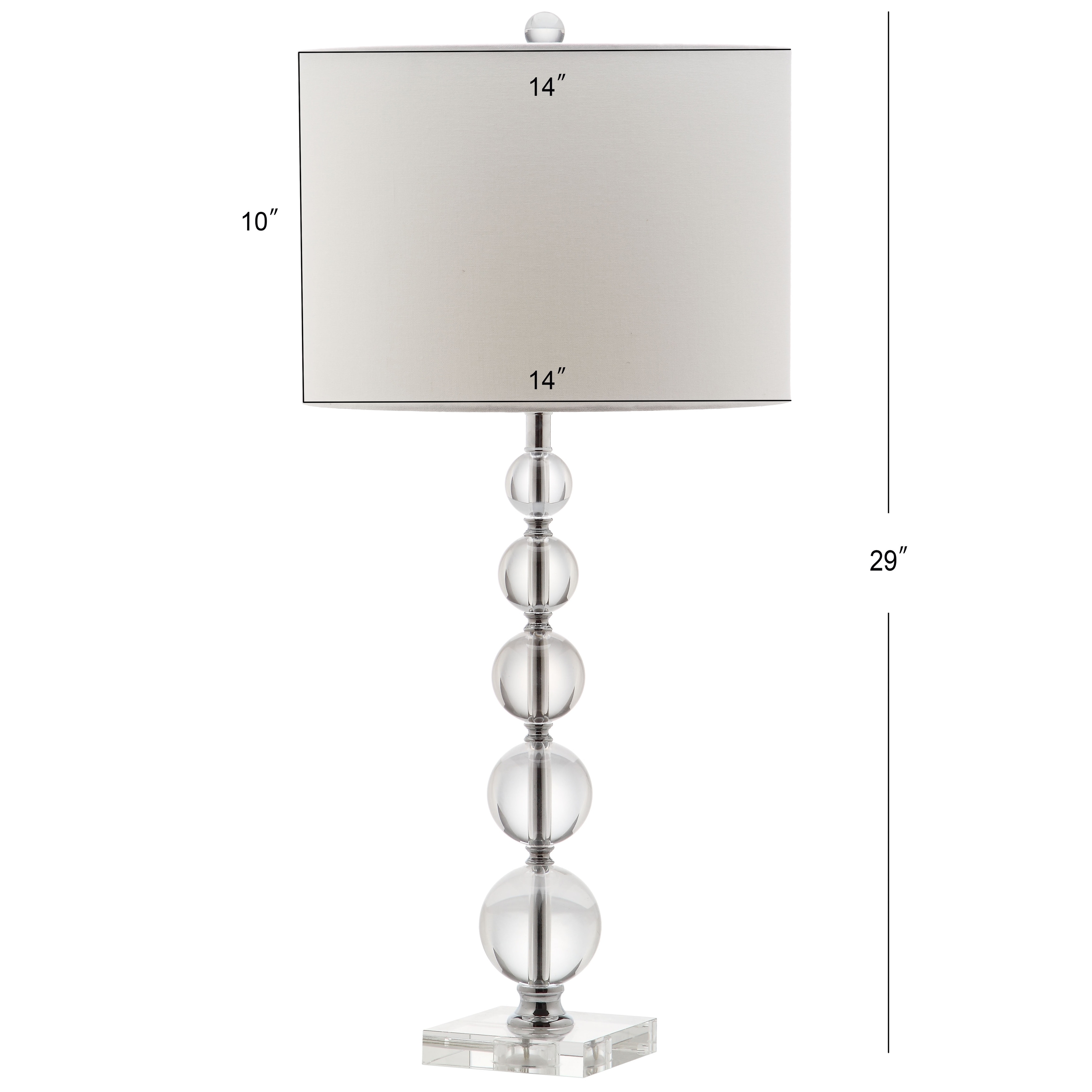 White ball table lamp top