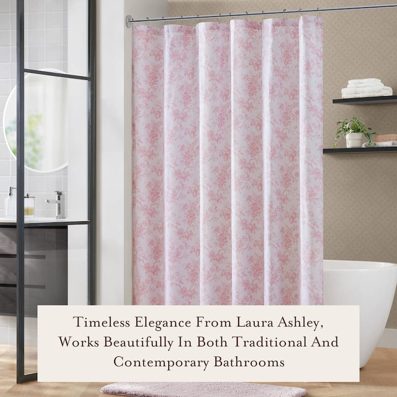 Laura Ashley Walled Garden Shower Curtain -- slub dobby 180gsm