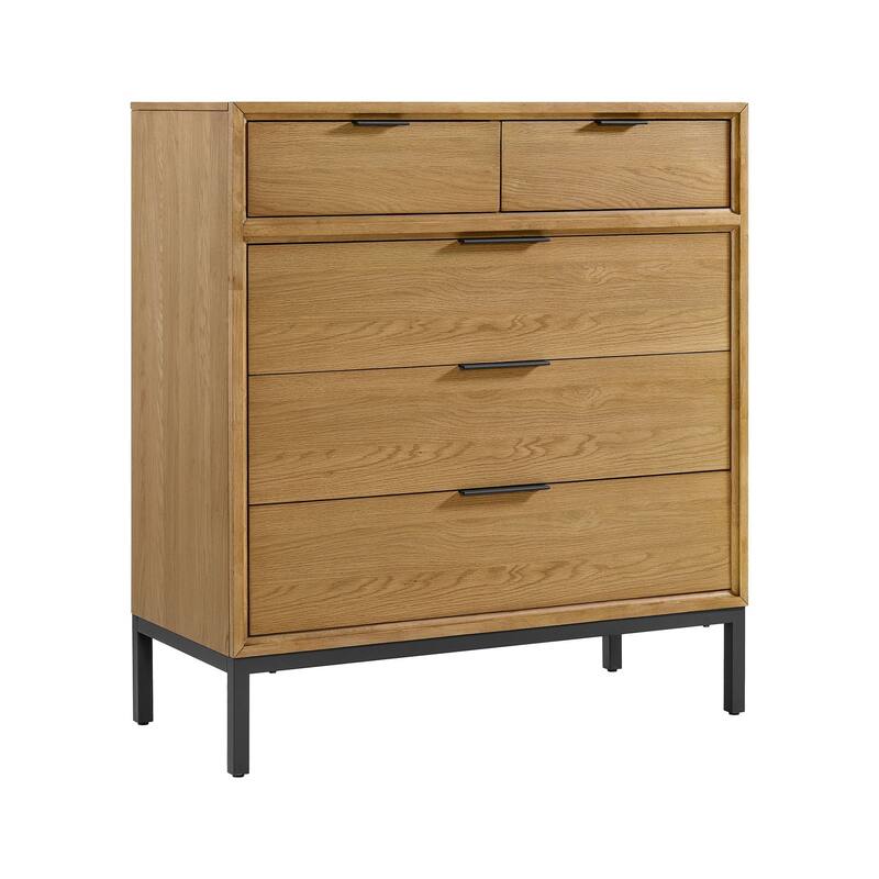 Newport 5-Drawer Dresser, Natural Oak