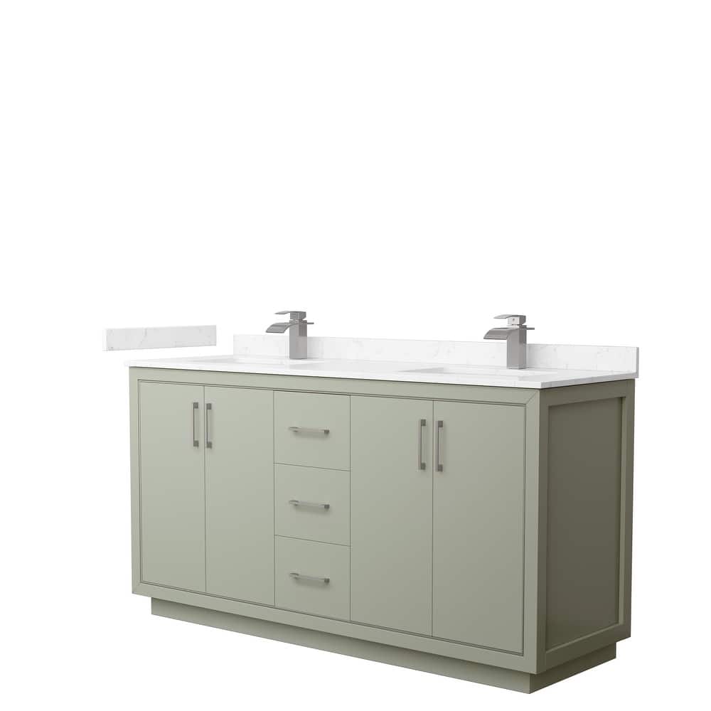 Icon Double Vanity Set, Cultured Marble Top, No Mirror