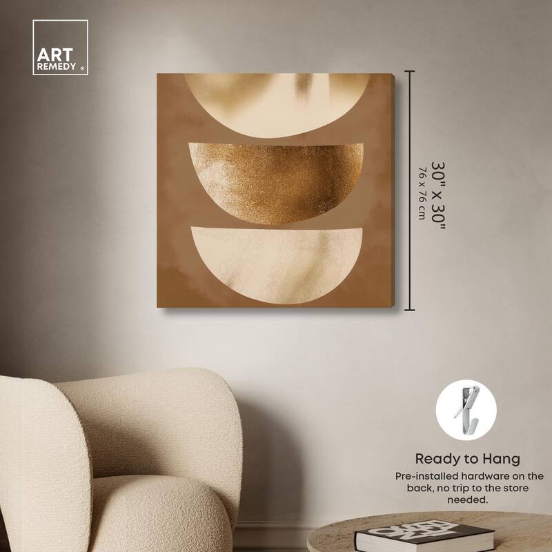 Golden Crescents I Canvas by Art Remedy, Gallery Wrapped