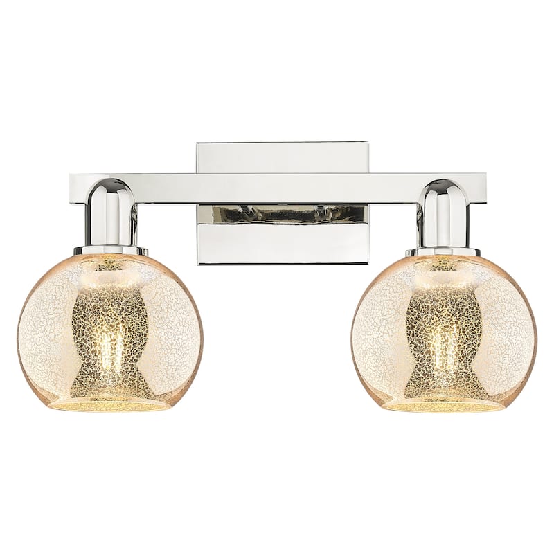Innovations Lighting 716-2W-10-17 Athens Vanity Athens 2 Light 17" - Polished Nickel / Mercury