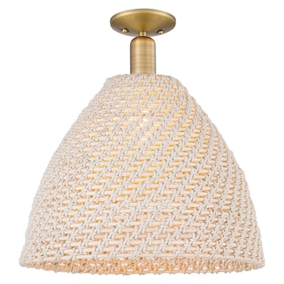 Innovations Lighting Downtown Urban - Natural Ballston Dome - 1 Light 16" Semi-Flush Mount Light