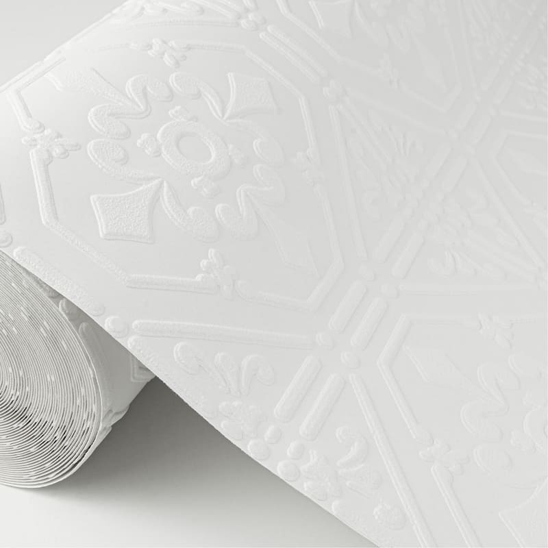 Brewster Brewster Brooklyn White Tin Paintable Wallpaper - 396in x 20.9in x 0.025in