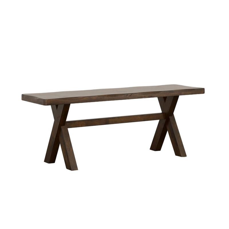 Wood Dining Bench in Knotty Nutmeg