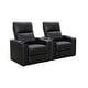 preview thumbnail 35 of 34, Abbyson Rider Faux Leather Theater Power Recliner Black - 2 Piece
