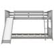 preview thumbnail 25 of 23, Twin Over Twin Bunk Kids Bed with Convertible Slide and Ladder, Space-Saving Low Bunk, Solid Wood Frame, Easy Assembly, White