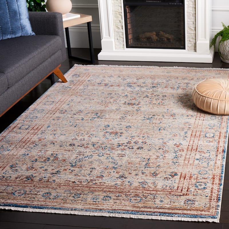 SAFAVIEH Vintage Persian Devleta Oriental Rug - 6'7" Square - Beige/Rust