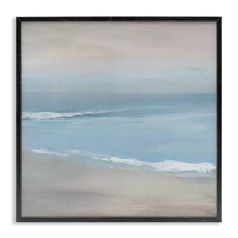 Stupell Coalescing Ocean & Shore Framed Giclee Art Design By Carol Robinson - 24 x 24 - Black