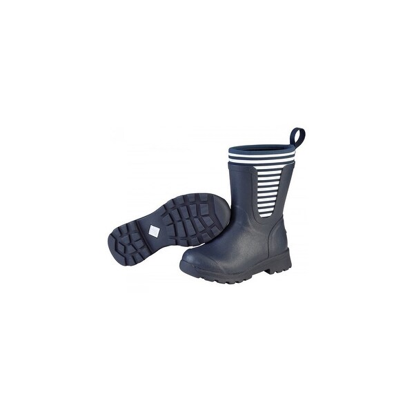 Muck Boots Navy/White Stripe Women's Cambridge Mid Boot - Size 9