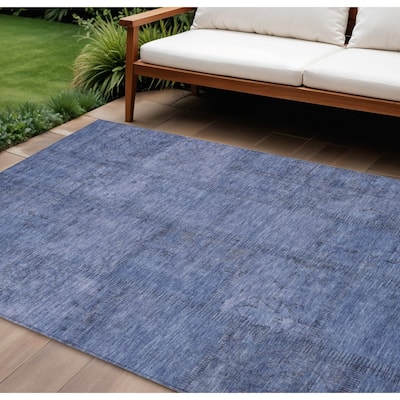 HomeRoots Patchwork Transitional Rectangle Outdoor Rug
