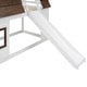 preview thumbnail 6 of 12, House-shaped Design Twin Size Wood Bunk Bed with Roof, Ladder and Slide, Sturdy Construction and Safety Guaranteed, White+Brown