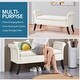 preview thumbnail 15 of 26, Yaheetech Modern Fabric Tufted Storage Bench with Cushioned Ottoman