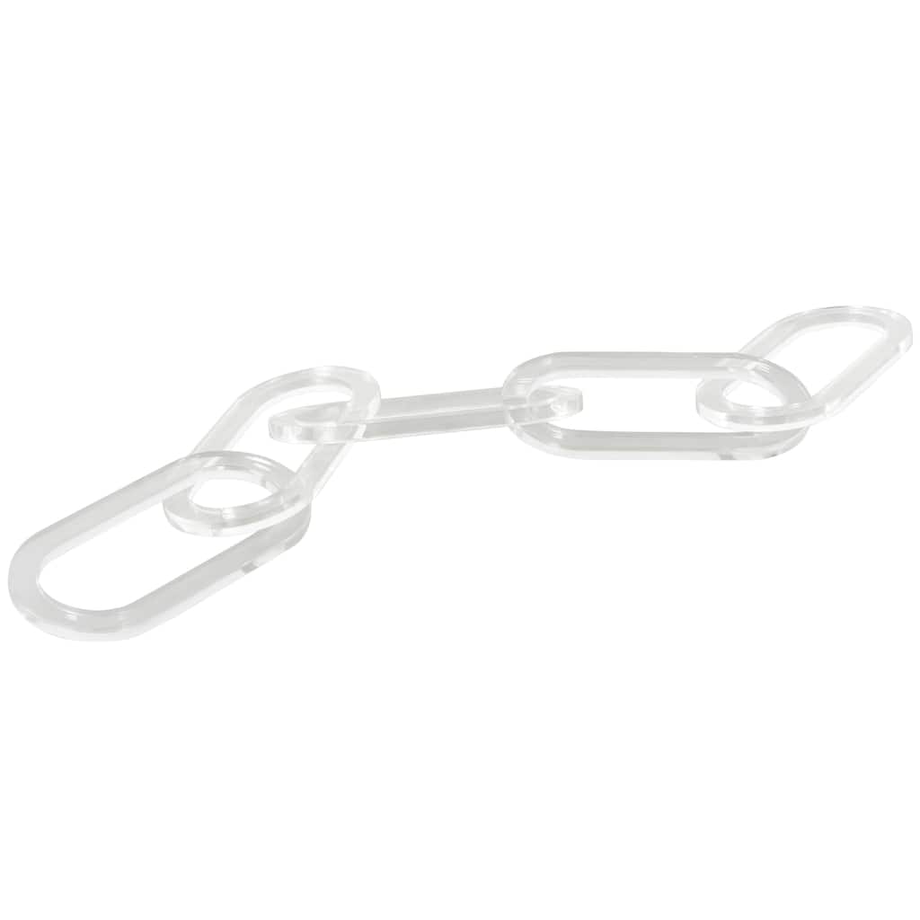 Acrylic Plastic Chain Oval, Square, or Circular Link Decorative Sculpture - Clear - Roche River Decor
