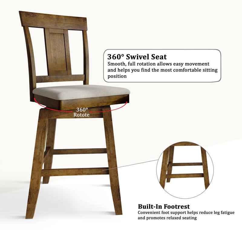 CraftPorch Luxury Swivel Counter Chair with Round Table