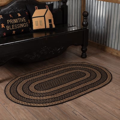 Farmhouse Jute Rug Oval w/ Pad 36x60 - 3' x 5' Oval
