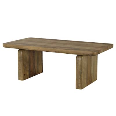 Industrial Brown 47" Rectangle Coffee Table for Living Room