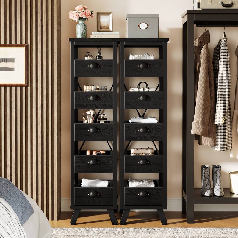 5-Drawer Chest with Metal Knobs