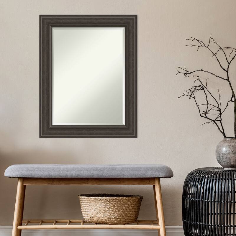 Beveled Wall Mirror - Shipwreck Black Frame