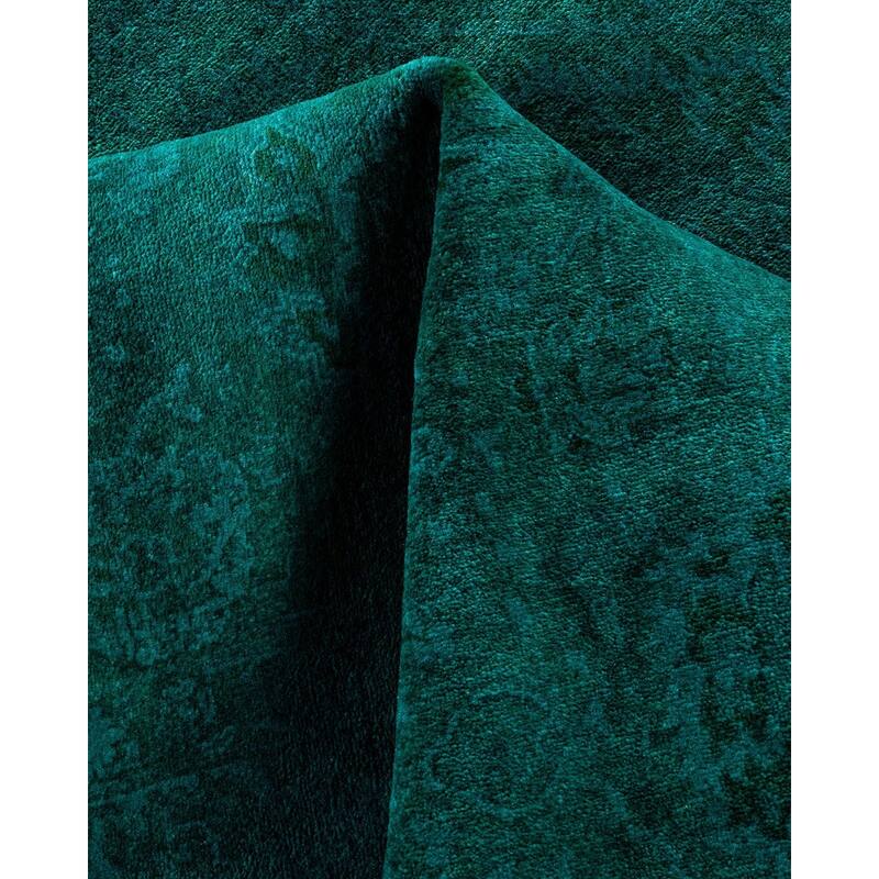 Contemporary Overdyed Wool Hand Knotted Square Area Rug - 6' 0" x 6' 2"