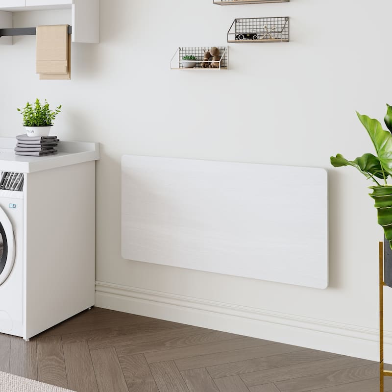 Laundry Room Folding Table Wall Mounted Folding Table for Small Spaces, Fold Down Desk, Workbench