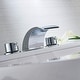 preview thumbnail 16 of 18, Two Handle Matte Black Waterfall Bathroom Faucet Chrome