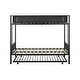 preview thumbnail 9 of 10, Twin over Twin Metal Bunk Bed for Three with Space-Saving Trundle, Black