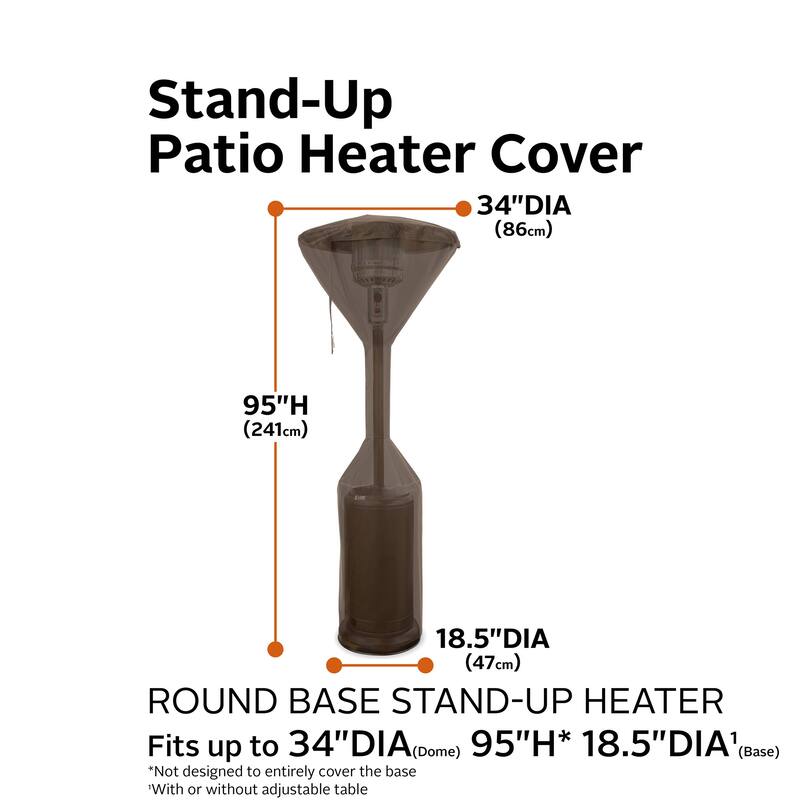 Classic Accessories Madrona Waterproof 34 Inch Stand-Up Patio Heater Cover